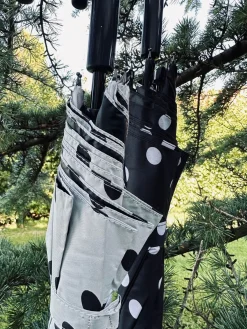 Paraply - Hvid med dots