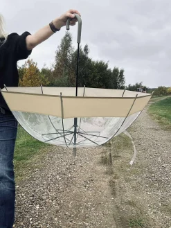 Paraply Transparent - Beige