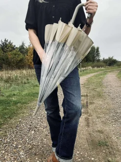 Paraply Transparent - Beige