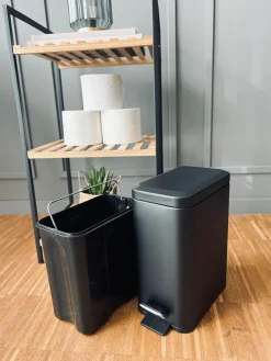 Pedalspand i sort metal - 5 liter