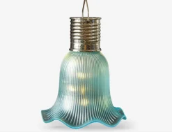 Pendel flower m. Solceller - Aqua