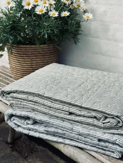 Picnictæppe Grøn stribet