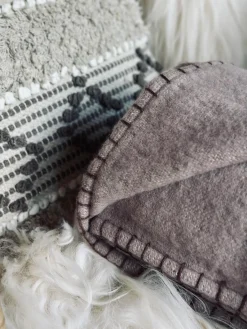 Plaid 100 % uld - Dark rose