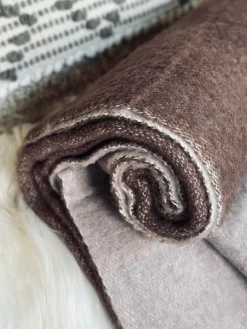 Plaid 100 % uld - Dark rose