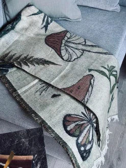 Plaid - Mushroom grøn / natur