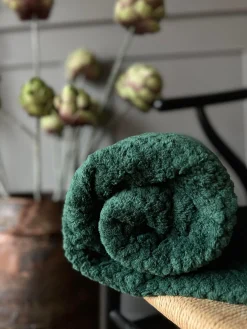 Plaid i Luxus fleece - Grøn