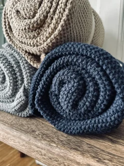 Plaid Perlestrik - Navy