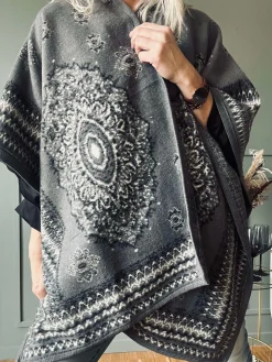 Poncho Grey boheme
