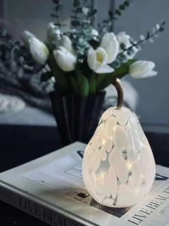 Pære med lys - Hvid