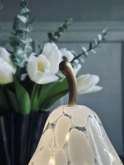 Pære med lys - Hvid