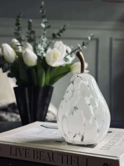 Pære med lys - Hvid