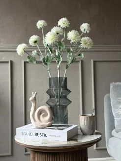 Prydløg stilk 60 cm - Hvid