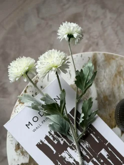 Prydløg stilk 60 cm - Hvid