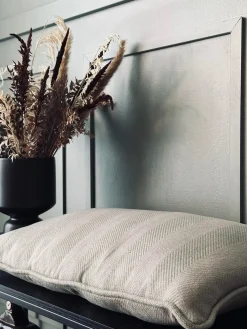 Pude med fyld - Grå / mint 40x60