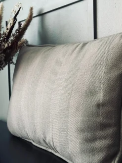 Pude med fyld - Grå / mint 40x60