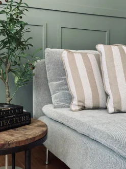 Pude med fyld Natur / salvie - 60x40