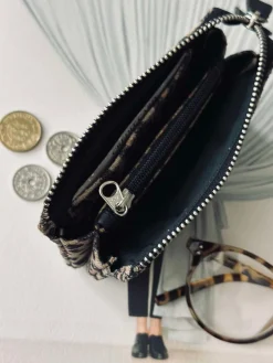 Pung i blød ruskind - Leopard