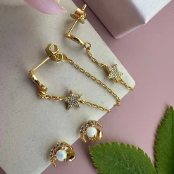 Øreringe Alva - Dobbelt sæt Sterling silver