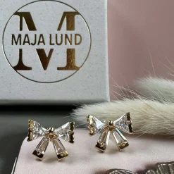 Øreringe ARIELLE m. Sløjfe og zirkoner