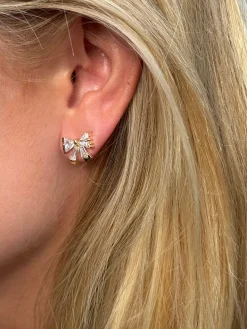 Øreringe ARIELLE m. Sløjfe og zirkoner