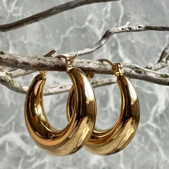 Øreringe Baby 18K forgyldt Vandfast