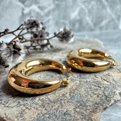 Øreringe Baby 18K forgyldt Vandfast