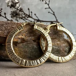 Øreringe Chloe Big Sterling Silver 18K forgyldt