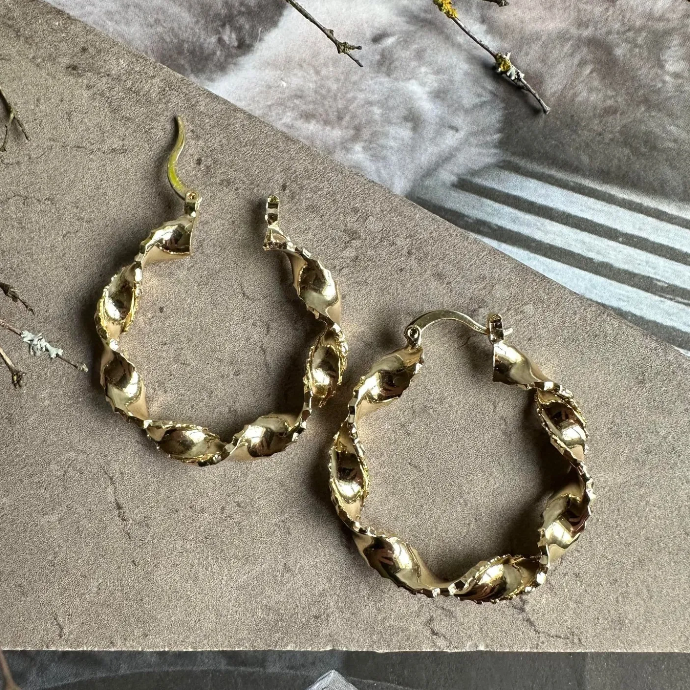 Øreringe Cora hoops - 18k forgyldt