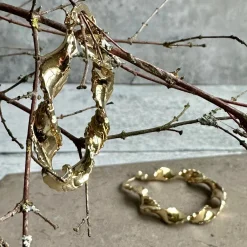 Øreringe Cora hoops - 18k forgyldt