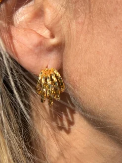 Øreringe Cornelia 20 mm - Forgyldt