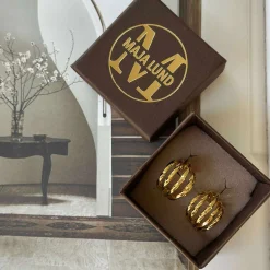 Øreringe Cornelia 20 mm - Forgyldt