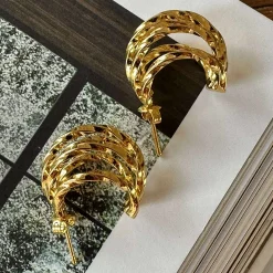 Øreringe Cornelia 20 mm - Forgyldt