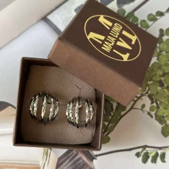 Øreringe Cornelia 20 mm - Sølvbelagt