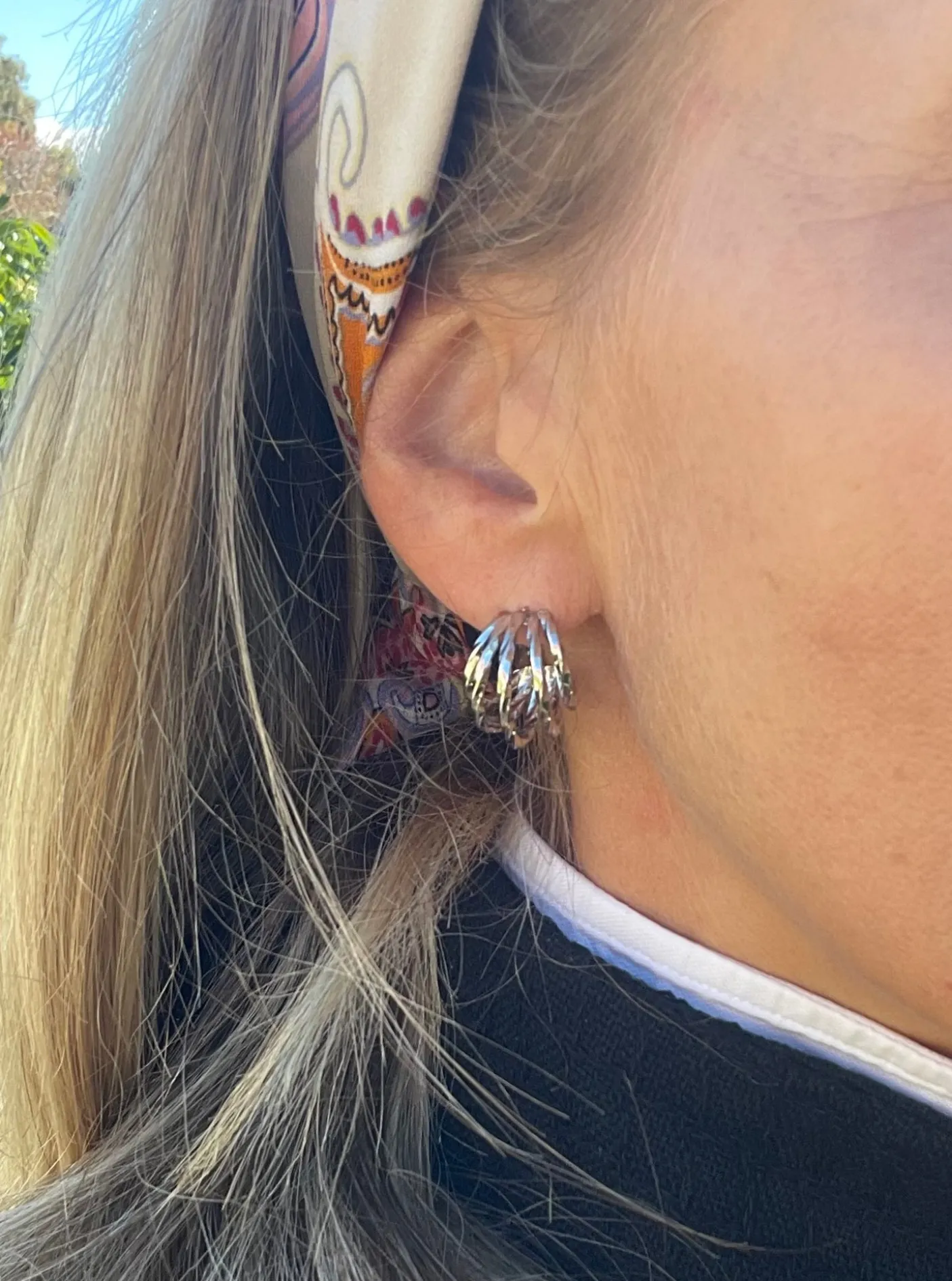 Øreringe Cornelia 20 mm - Sølvbelagt