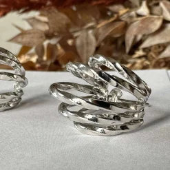 Øreringe Cornelia 20 mm - Sølvbelagt