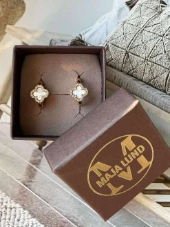 Øreringe ELLIE - forgyldt og besat med zirkoner