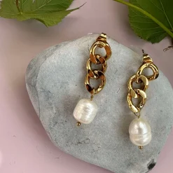 Øreringe Elsa 18k forgyldt