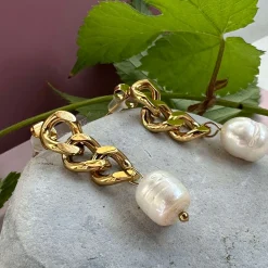 Øreringe Elsa 18k forgyldt