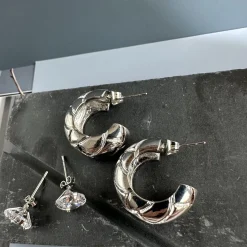 Øreringe Florence sølvbelagt