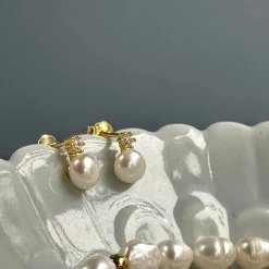 Øreringe Freya m. Ferskvandsperle