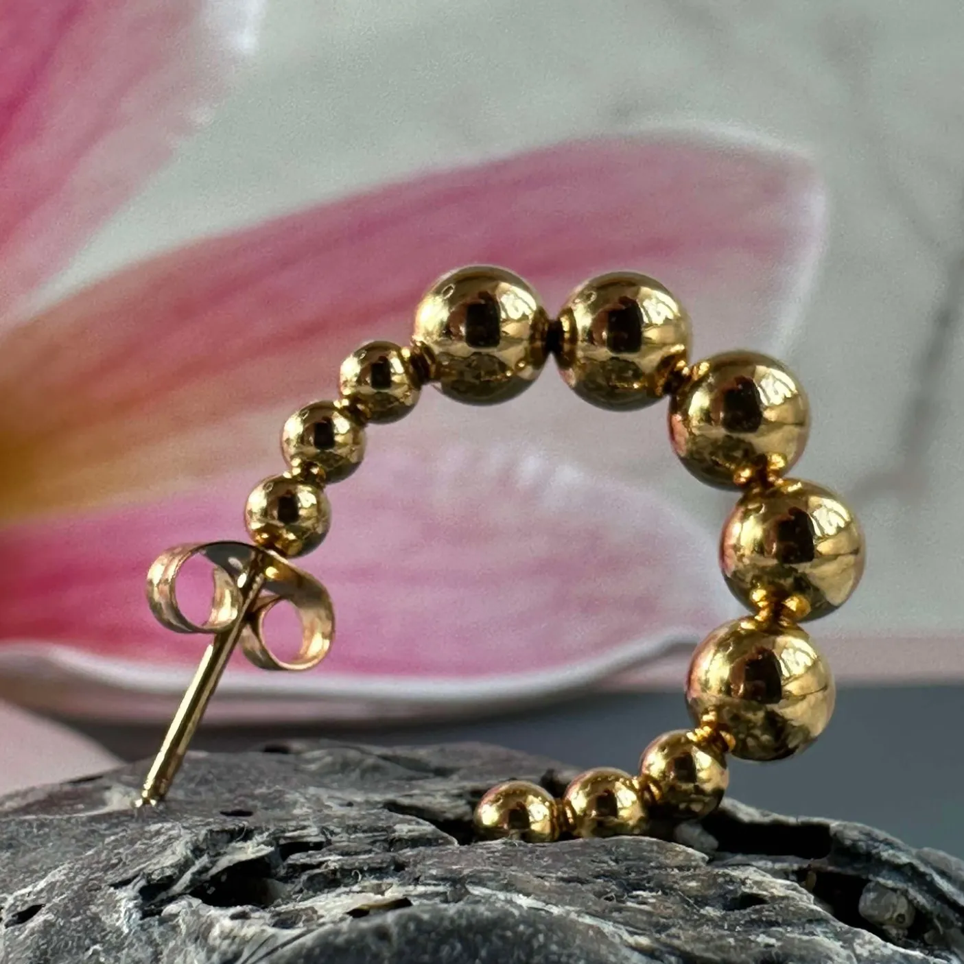 Øreringe Gunilla 20 mm - 18k forgyldt