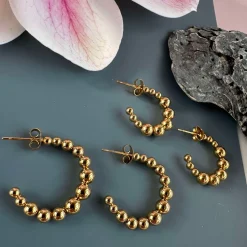 Øreringe Gunilla 20 mm - 18k forgyldt