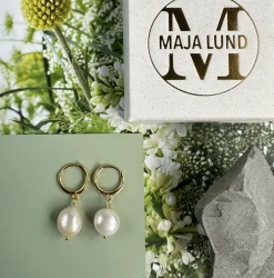 Øreringe Kirstin – Forgyldt Sterling sølv