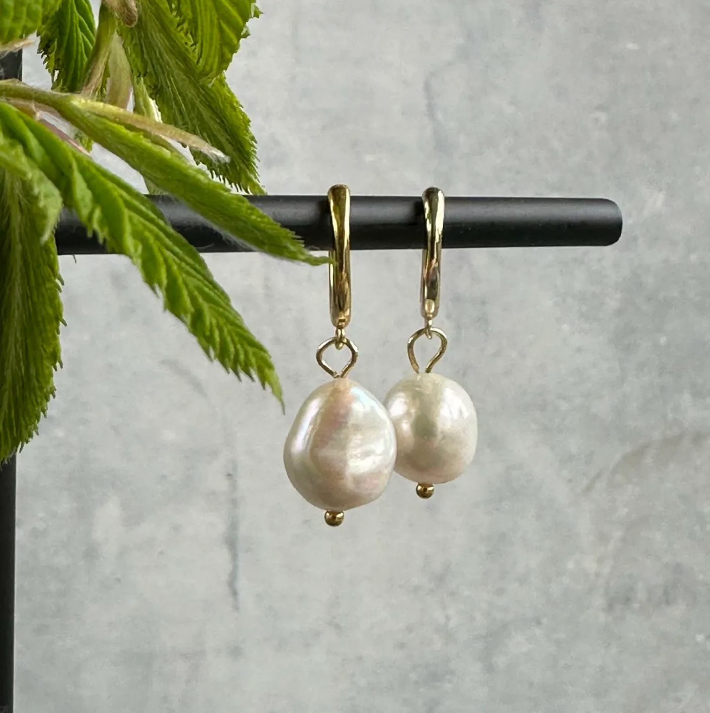 Øreringe Kirstin – Forgyldt Sterling sølv