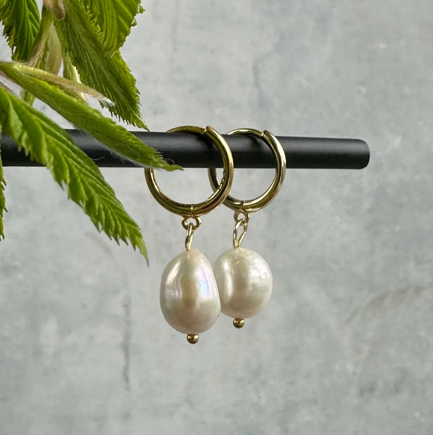 Øreringe Kirstin – Forgyldt Sterling sølv