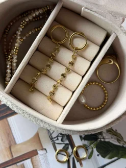 Øreringe Liva - forgyldt - Sæt med 2 par