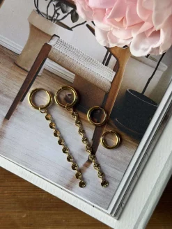 Øreringe Liva - forgyldt - Sæt med 2 par