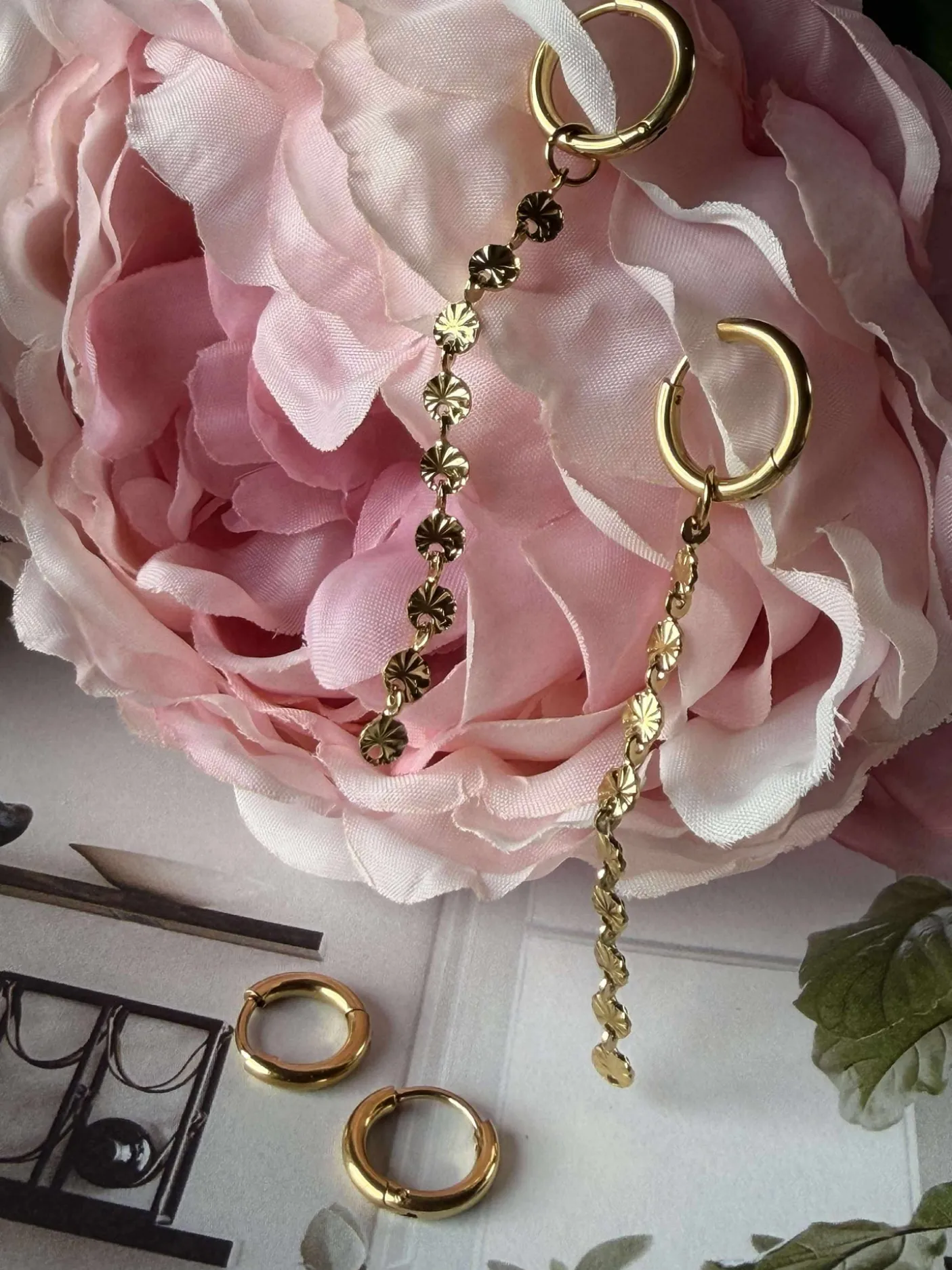 Øreringe Liva - forgyldt - Sæt med 2 par