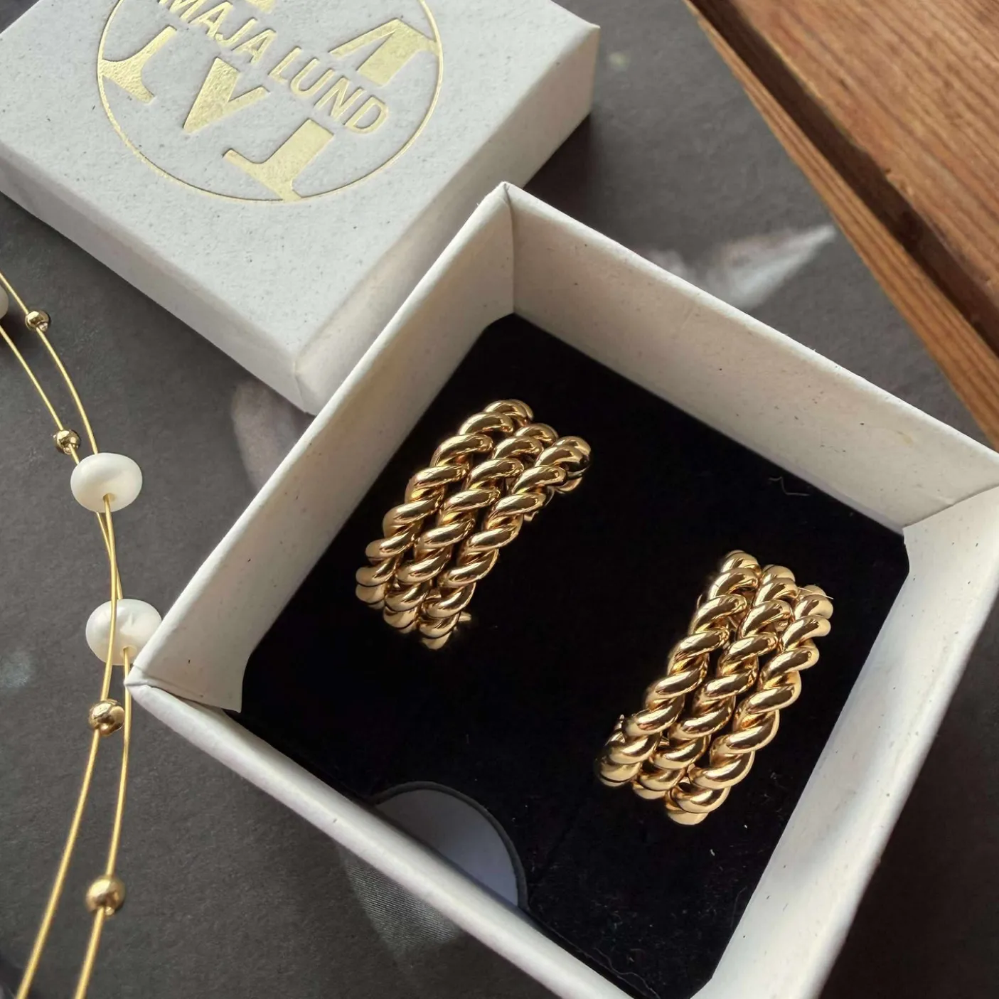 Øreringe Loreto – Forgyldt