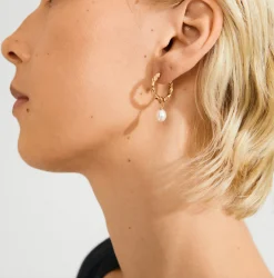 Øreringe med ferskvandsperler